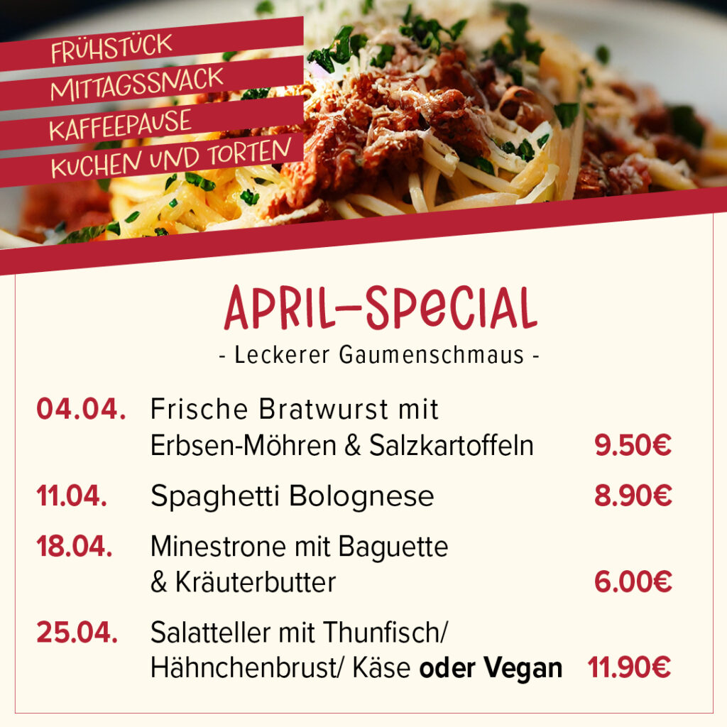April-Special im Stadtcafe Kremer